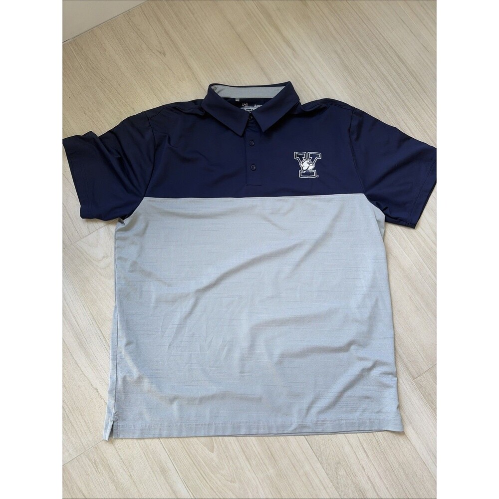 Under Armour Yale University Bulldogs Mens XL Loose Heat Gear Football Polo